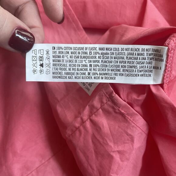 English Factory Shirt Women Extra Small Pink Ruffle‎ Tuckernuck Mae Blouse Top - Picture 11 of 11